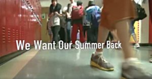 "We want our Summer Back" video screenshot